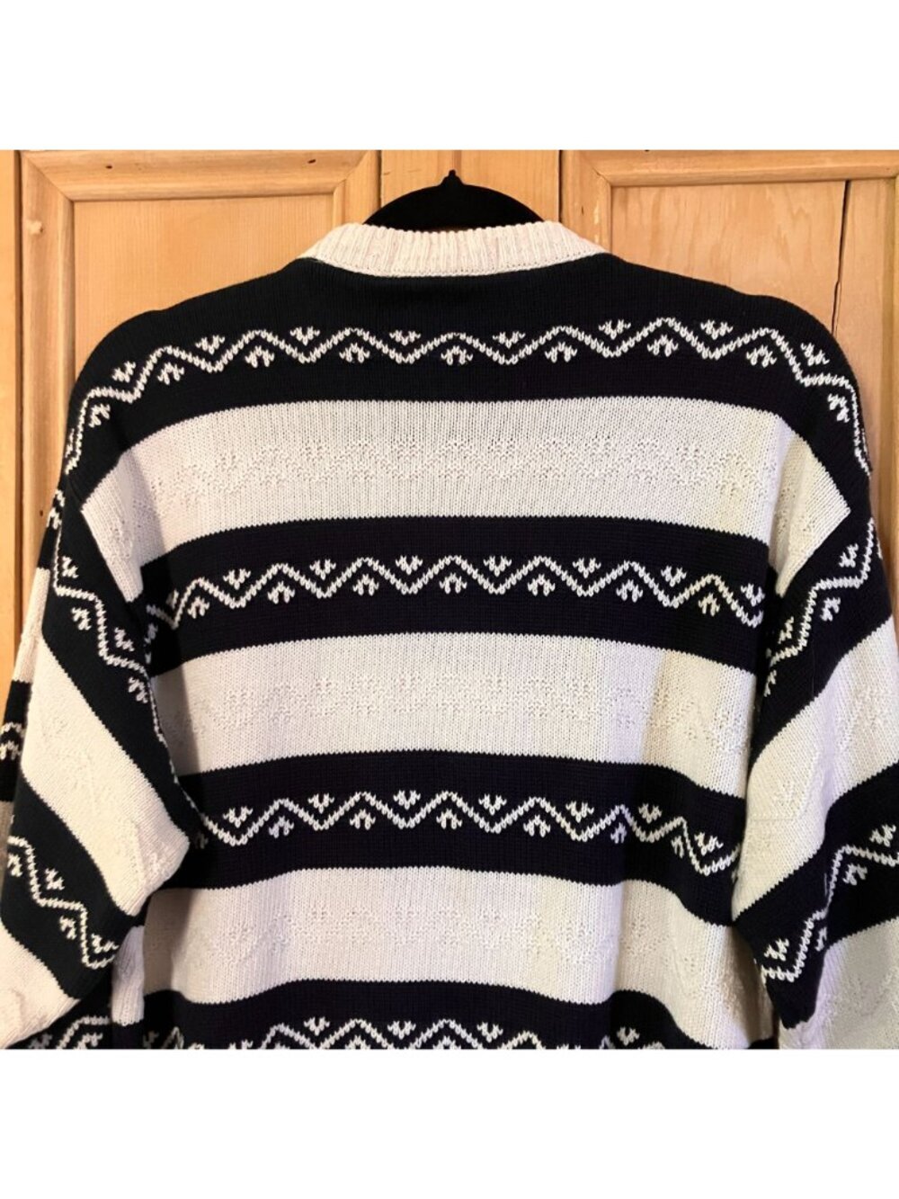 St Michael Womens Vintage 90s Fair Isle UK Made Sweater Size Medium White SP EXC - Picture 10 of 12
